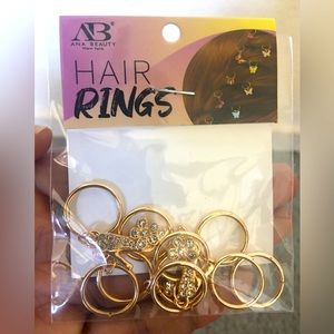 NWOT decorative hair rings for locs, twists, braids, corn rows, and more!
